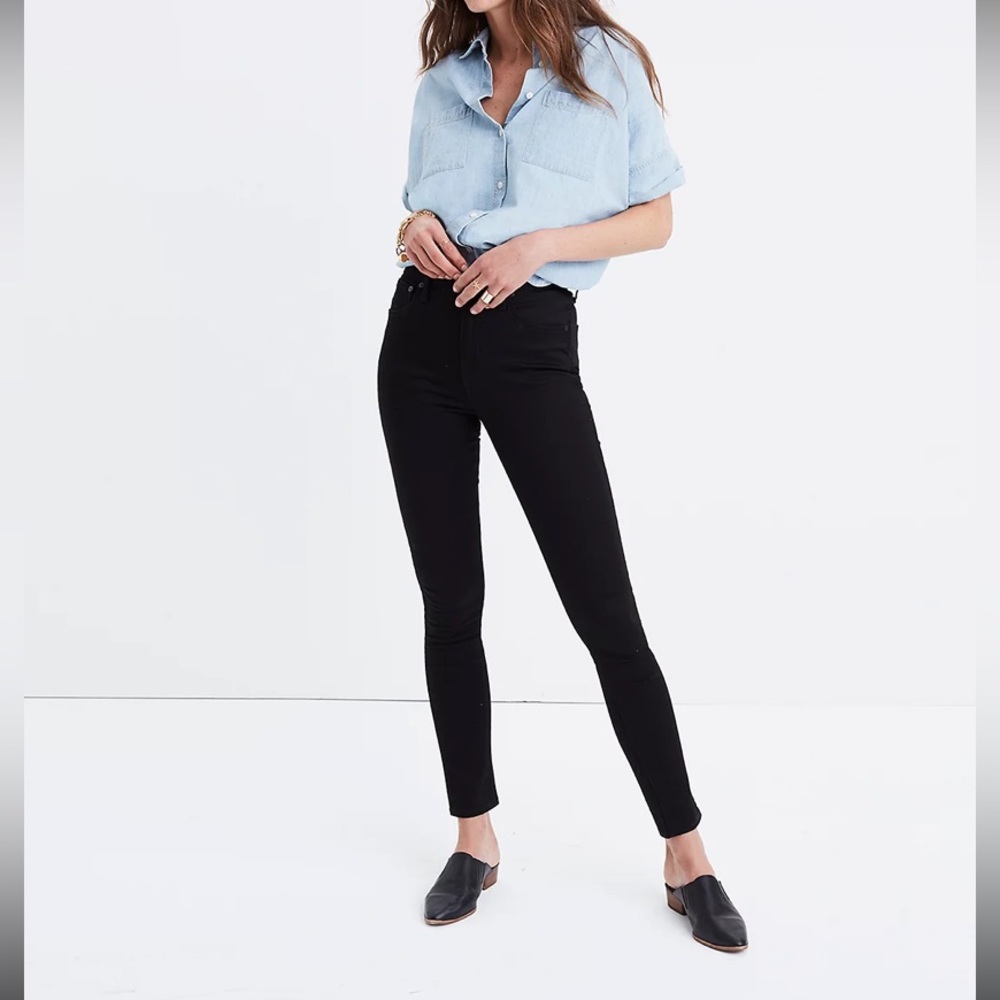 Madewell 10" High-Rise Skinny Jeans in Black